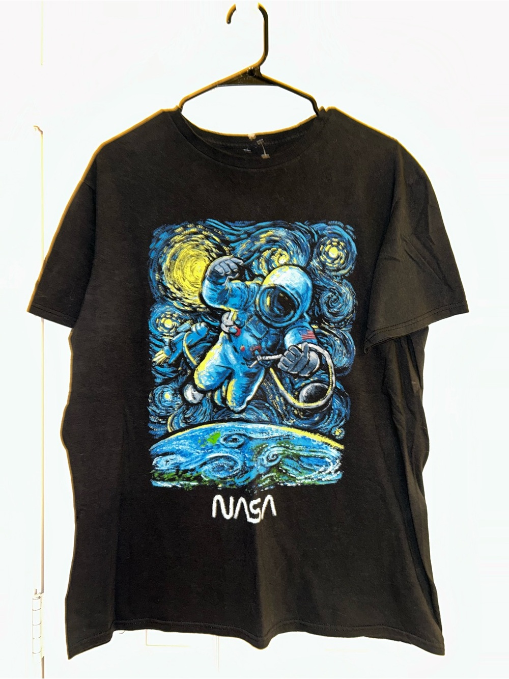 NWOT NASA Astronaut "Starry Night" Graphic T-Shirt Men’s Size Large